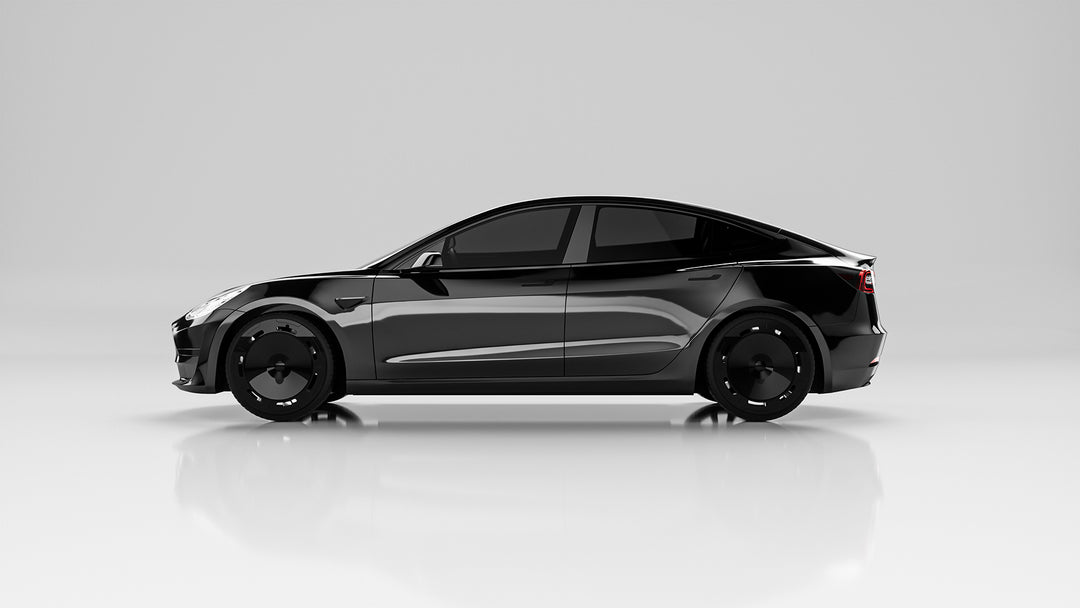 Airio Design - Enjoliveurs Samurai Black Aerodisc pour Tesla Model Y 19" enjoliveurs mods de voiture un ensemble 4 pcs